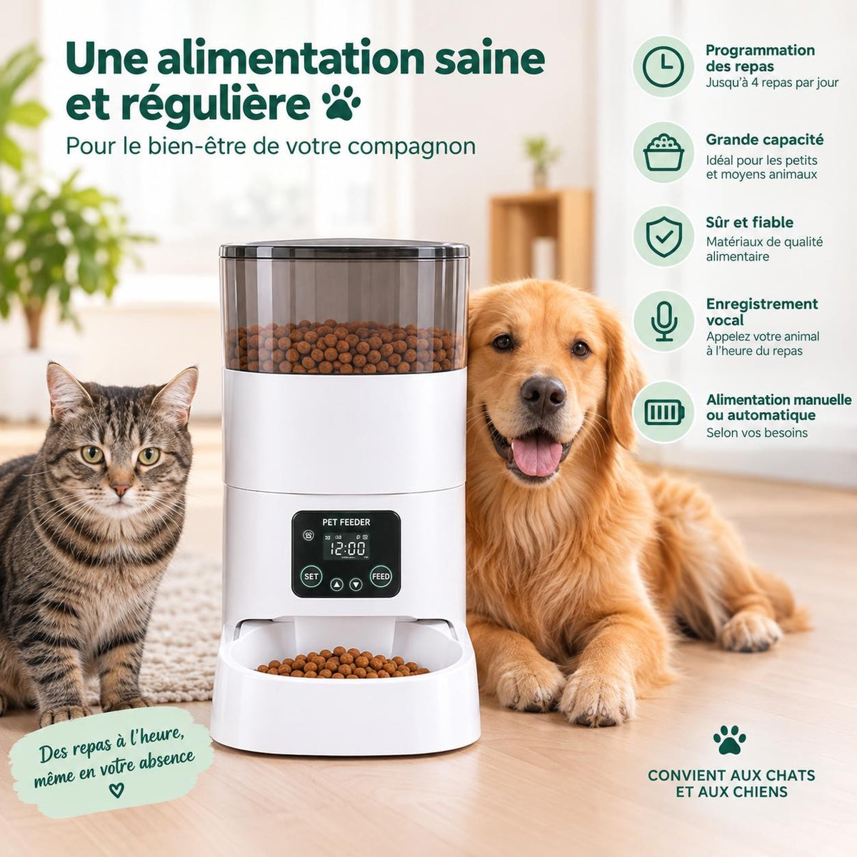 Distributeur automatique de croquettes